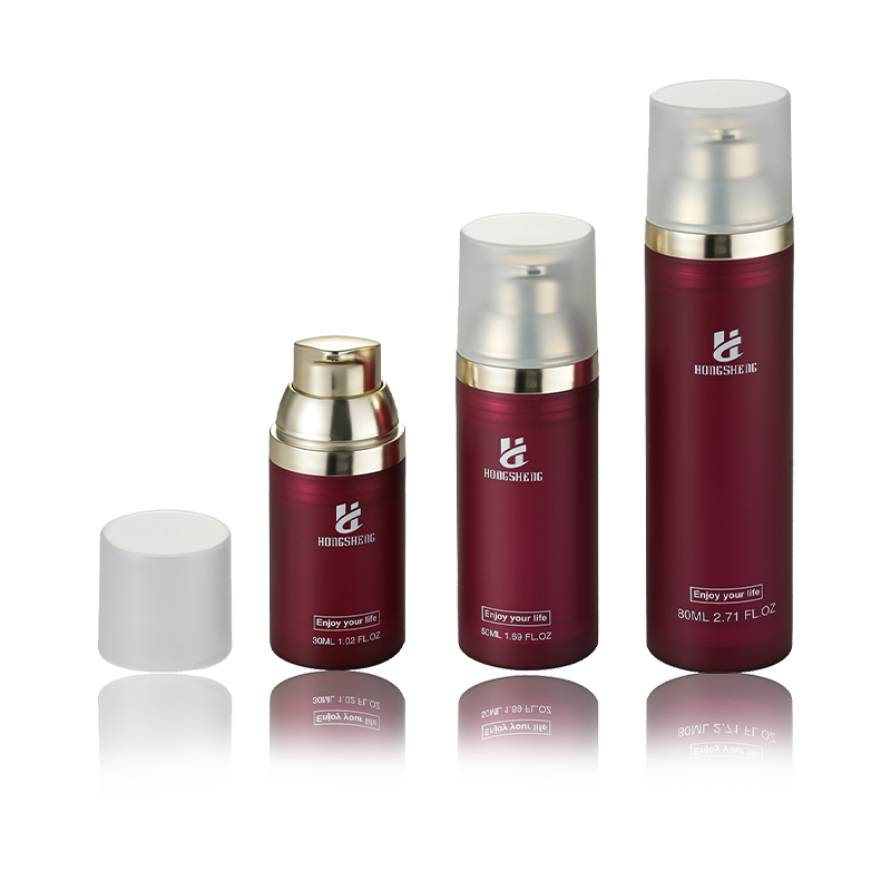 30 ml 50 ml 80 ml avanceret luftfri flaske genopfyldelige rejsestørrelsesbeholdere HS-014