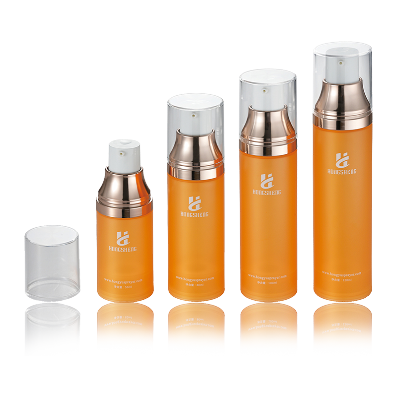 50ML-120ML Orange luftløs pressepumpeflaske-HS-017D
