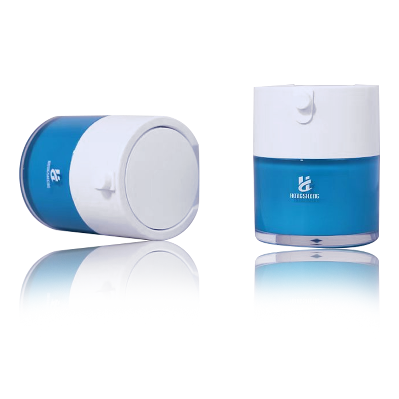 HS-036 Blå 30G 1oz plastik akryl kosmetikkrukke Cremebeholdere Plastserumkrukke til kosmetik og hudpleje