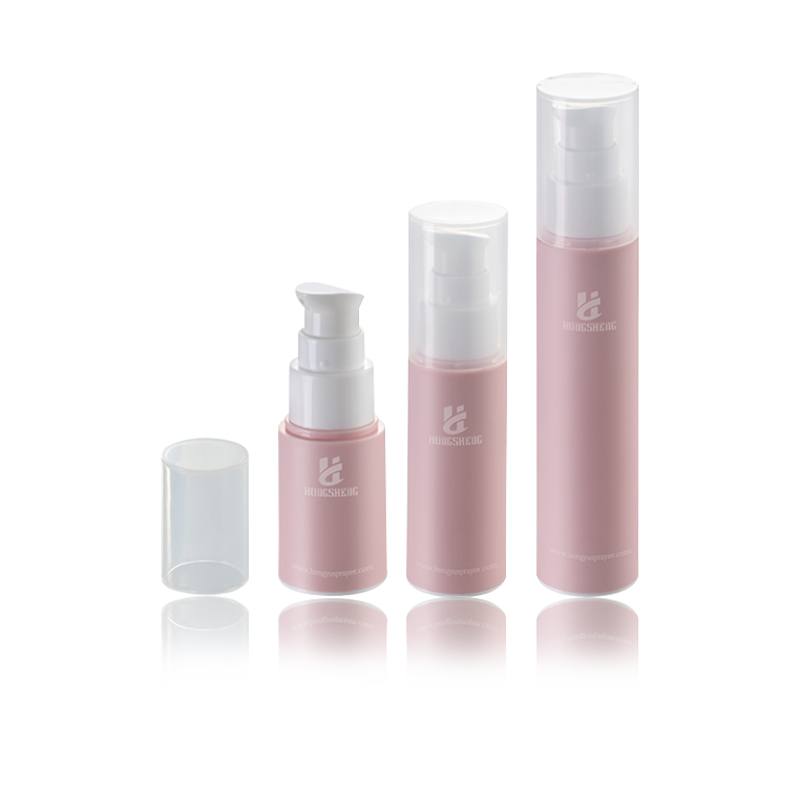 15ML 30ML 50ML Pink mat Airless Bottle-HS-013D