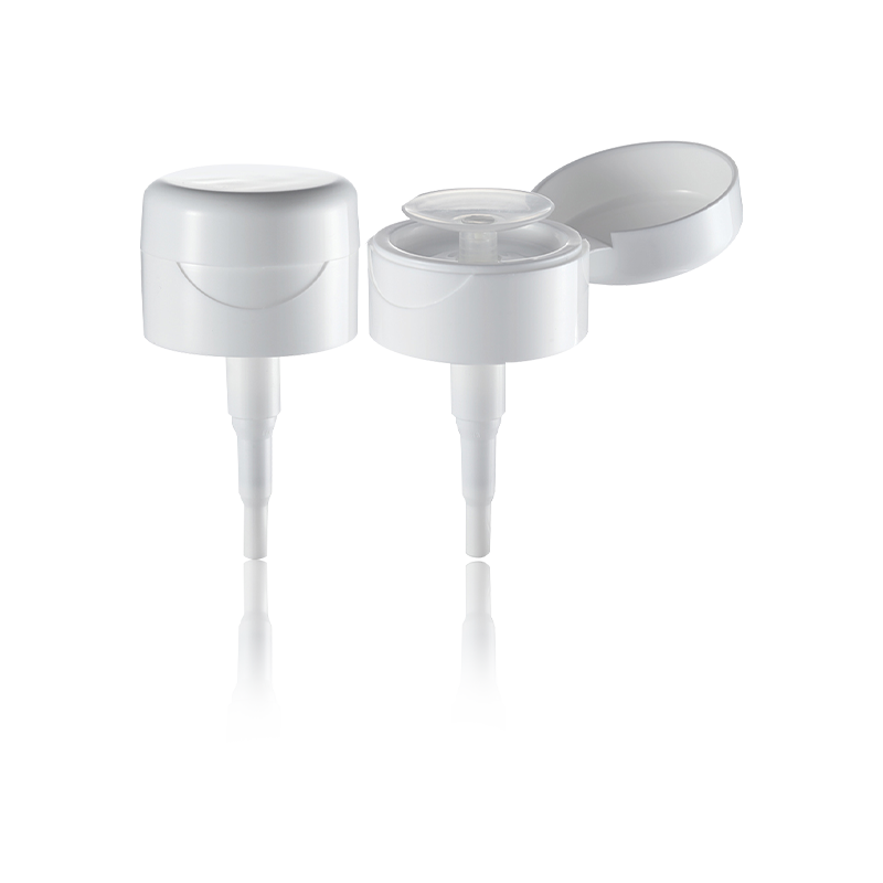 Flip-top enhåndsbetjening kosmetisk pumpehoved væskedispenser-HY32A-59